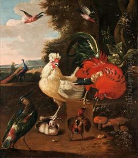 I Honsgarden Oil Painting by Adriaen van Oolen