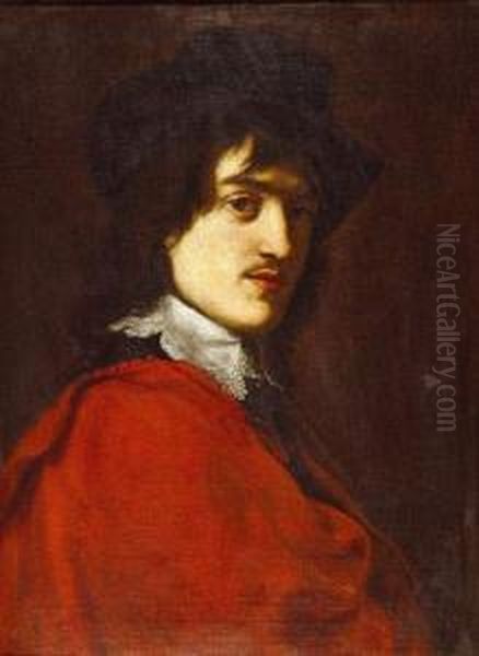 Oost. - Portrait De Jeune Homme Oil Painting by Jacob Ii Van Oost