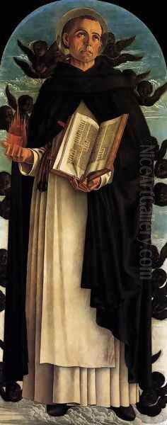 Polyptych of S. Vincenzo Ferreri (central panel) Oil Painting by Giovanni Bellini