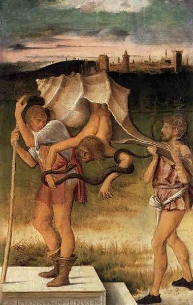 Four Allegories Prudence and Falsehood Oil Painting by Giovanni Bellini