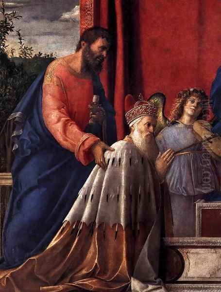 Barbarigo Altarpiece (detail) Oil Painting by Giovanni Bellini