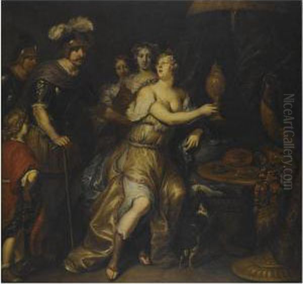 Sophonisba Receiving The Chalice Oil Painting by Kaspar Jakob Van Opstal