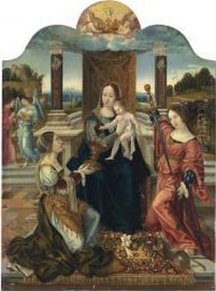 The Virgin And Child Oil Painting by Barend Van Orley