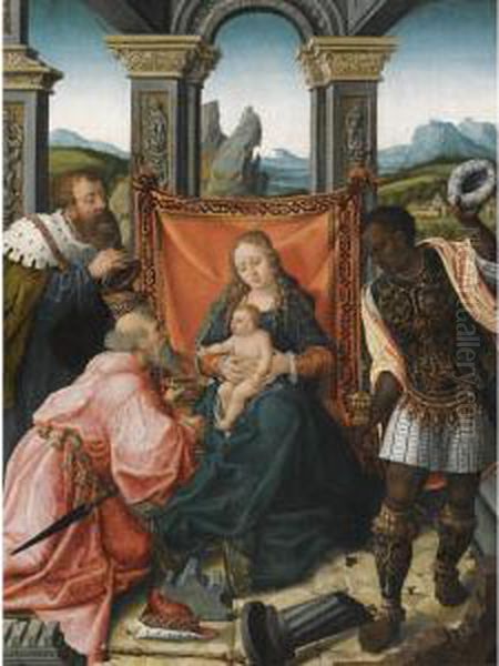 The Adoration Of The Magi Oil Painting by Barend Van Orley