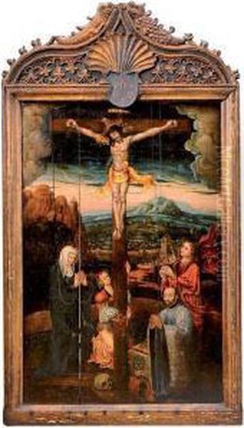 Golgotha Oil Painting by Barend Van Orley