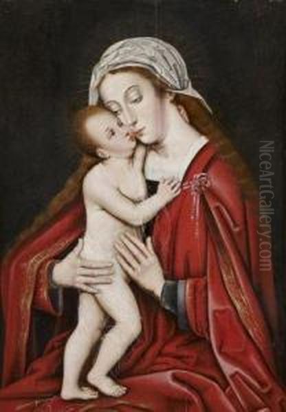 Vierge A L'enfant Oil Painting by Barend Van Orley