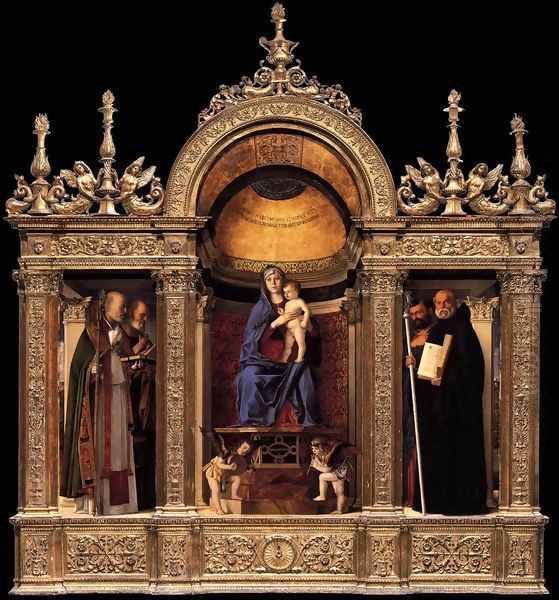 Frari Triptych Oil Painting by Giovanni Bellini