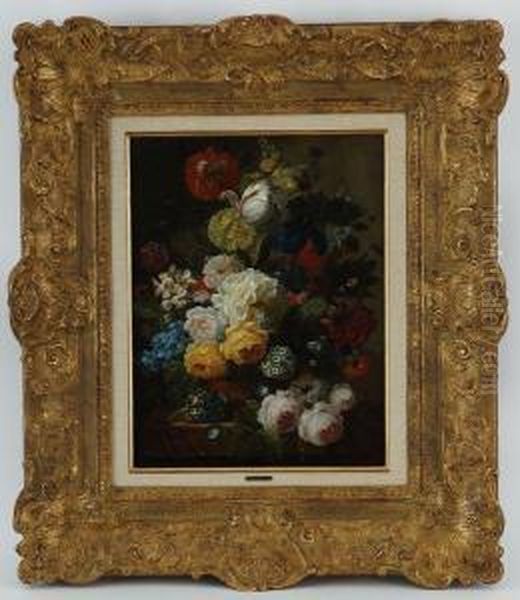 Nature Morte Aux Fleurs Oil Painting by Georgius Jacobus J. Van Os