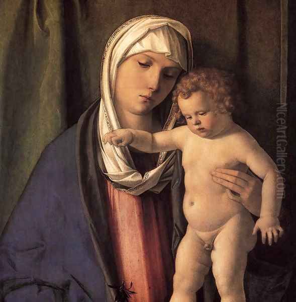 Virgin and Child (detail) Oil Painting by Giovanni Bellini