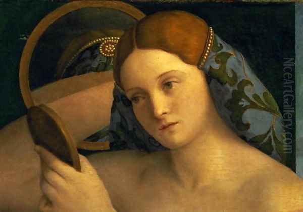 Young Woman at her Toilet 1515 Oil Painting by Giovanni Bellini