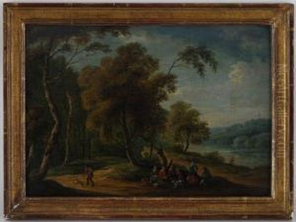 Paysage De Oil Painting by Isaack Jansz. van Ostade