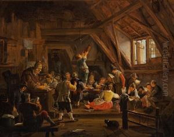 The Classroom Oil Painting by Johannes Dirckz. Van Oudenrogge