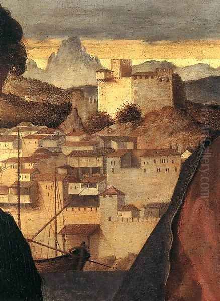 Madonna and Child with St John the Baptist and a Saint (detail) 3 Oil Painting by Giovanni Bellini