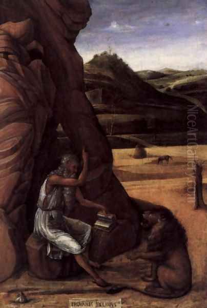 St Jerome in the Desert Oil Painting by Giovanni Bellini