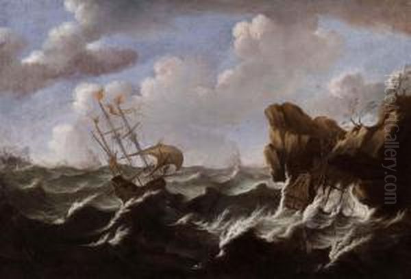 La Tempesta Di Mare Oil Painting by Matthieu Van Plattenberg