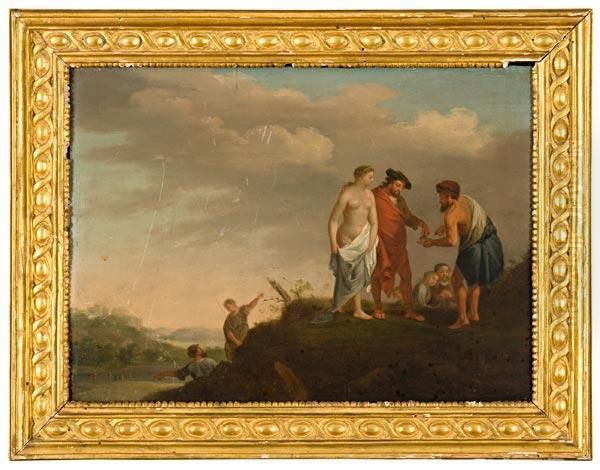 Il Venditore Di Schiave Oil Painting by Cornelis Van Poelenburch