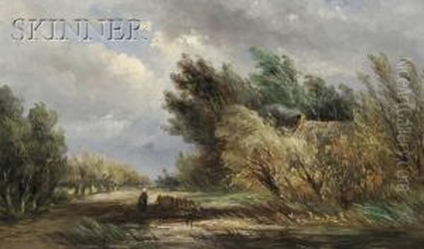 Upcoming Storm Oil Painting by Albert Jurardus van Prooijen