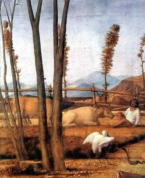 Madonna of the Meadow (detail) Oil Painting by Giovanni Bellini