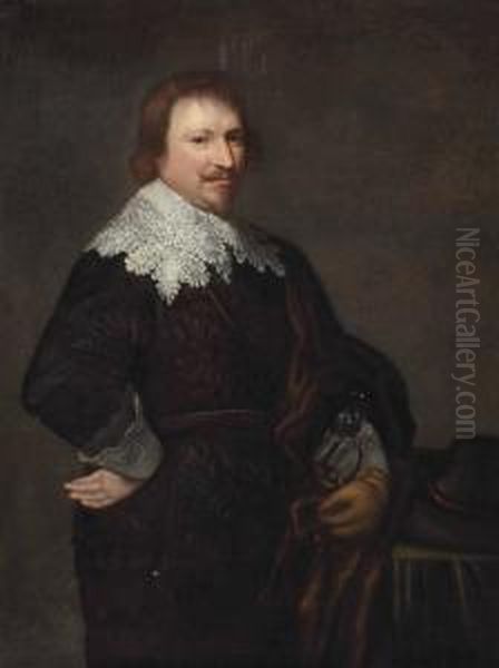 Portrait Of A Gentleman Oil Painting by Jan Anthonisz Van Ravesteyn