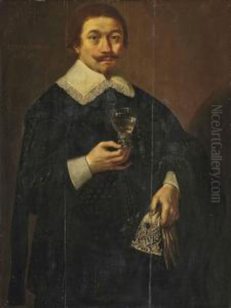 Portrait Of A Gentleman Oil Painting by Jan Anthonisz Van Ravesteyn