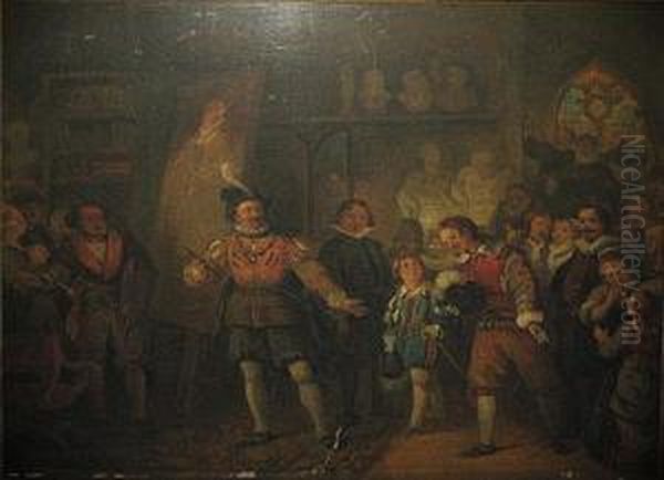 Dans L'atelier De L'artiste Oil Painting by Petrus Johann Van Regemorter