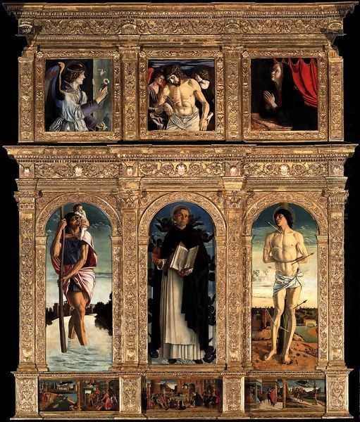 Polyptych of San Vincenzo Ferreri 2 Oil Painting by Giovanni Bellini