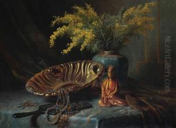 'mimosa' Oil Painting by Edward Van Rijswijck