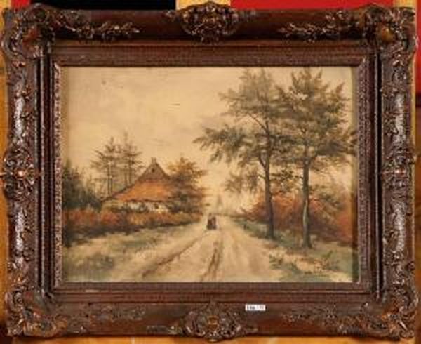 Paysage Anime Oil Painting by Fredericus Jacobus Van Rossum Du Chattel