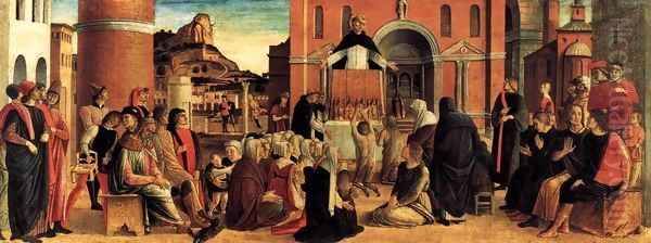 Polyptych of San Vincenzo Ferreri (predella) 2 Oil Painting by Giovanni Bellini