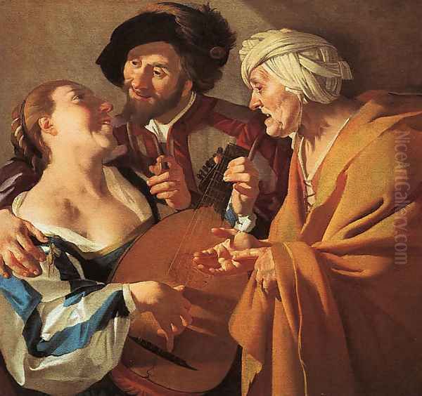 The Procuress 1622 Oil Painting by Dirck Van Baburen