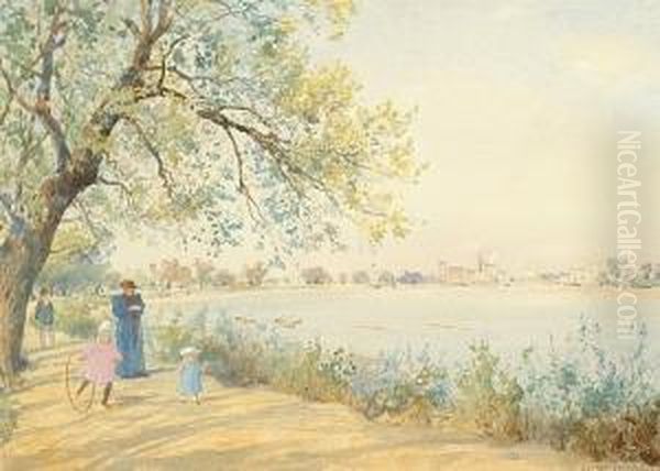 Putney Reach Oil Painting by Horace Van Ruith