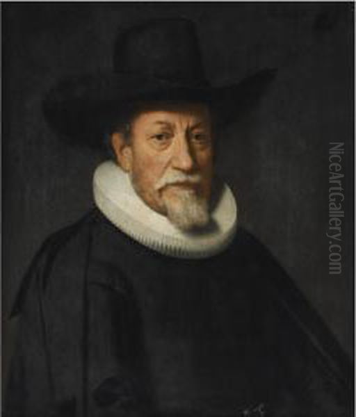 Portrait Of A Gentleman Oil Painting by Dirck Verhaert