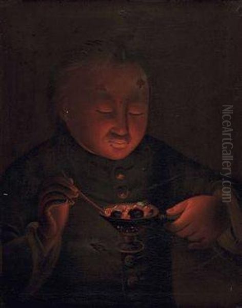 Knabe Mit Gefas Mit Gluhender Kohle Oil Painting by Godfried Schalcken