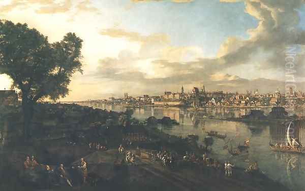 View of Warsaw Oil Painting by Bernardo Bellotto