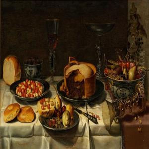 Breakfast Piece Oil Painting by Floris Gerritsz. van Schooten