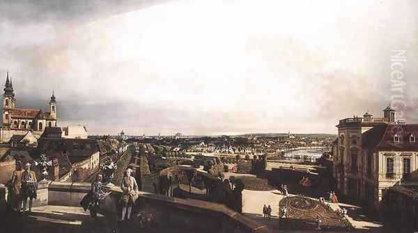 Vienna, Panorama from Palais Kaunitz Oil Painting by Bernardo Bellotto