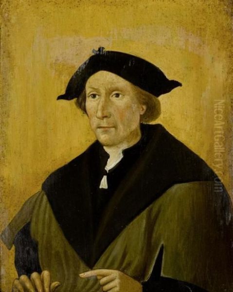 Portrait Of A Cleric Oil Painting by Jan Van Scorel