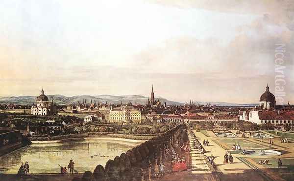 View of Vienna from the Belvedere 1759-60 Oil Painting by Bernardo Bellotto