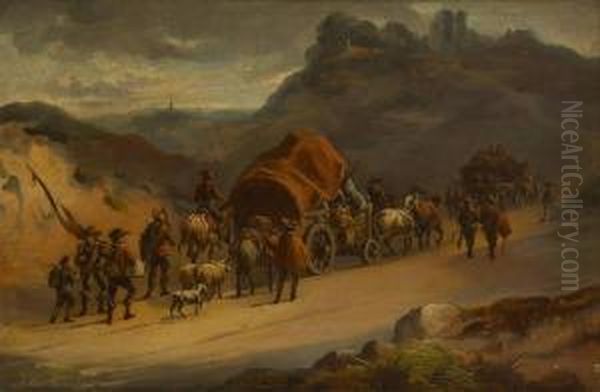 Le Convoi Oil Painting by Franz van Severdonck