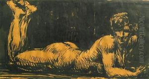 Untitled (nude) Oil Painting by Frank J. Van Sloun