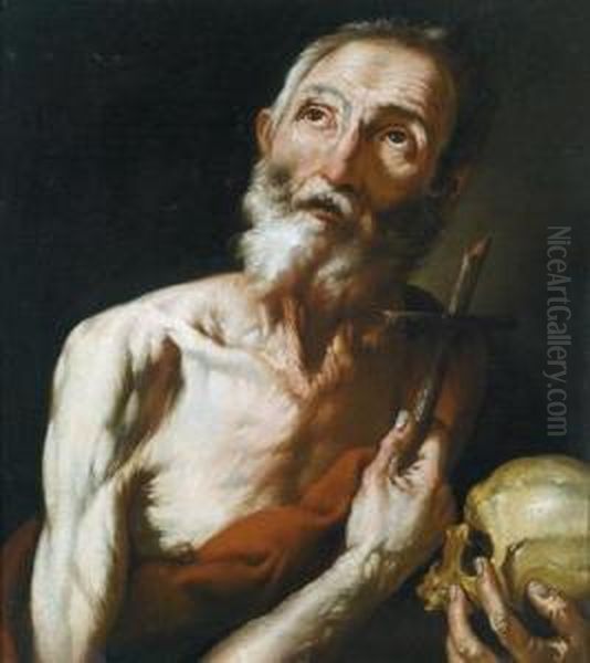 San Gerolamo Oil Painting by Hendrick Zomeren Van Somer