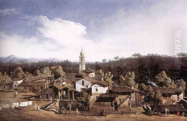 View of Gazzada near Varese 1744 Oil Painting by Bernardo Bellotto