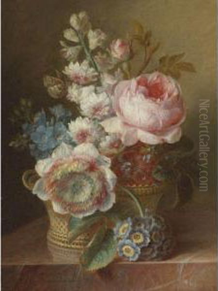 Still Life With Flowers Oil Painting by Cornelis van Spaendonck