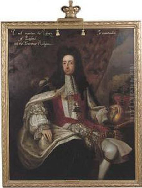 Portrait Of William Iii Oil Painting by Frans Van Stampart