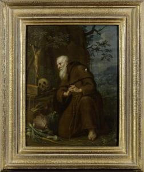 Saint Jerome Oil Painting by An Adriansz Van Staveren