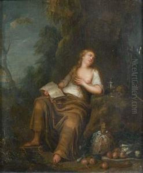 Marie Madeleine Repentante Oil Painting by An Adriansz Van Staveren