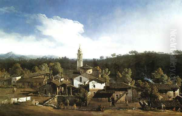 View of the Gazzada Oil Painting by Bernardo Bellotto