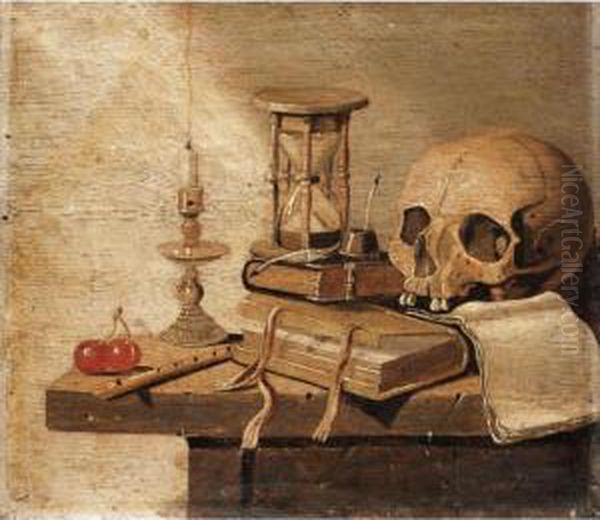 A Vanitas Still-life Oil Painting by Harmen van Steenwyck