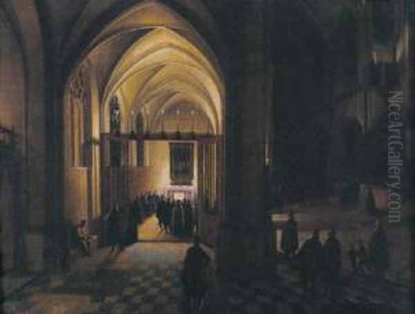 Interno Di Chiesa Oil Painting by Hendrik Van Steenwyck I