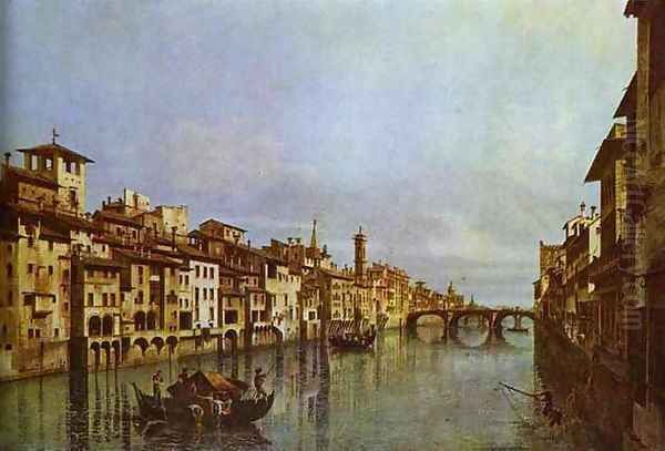 Arno in Florence Oil Painting by Bernardo Bellotto